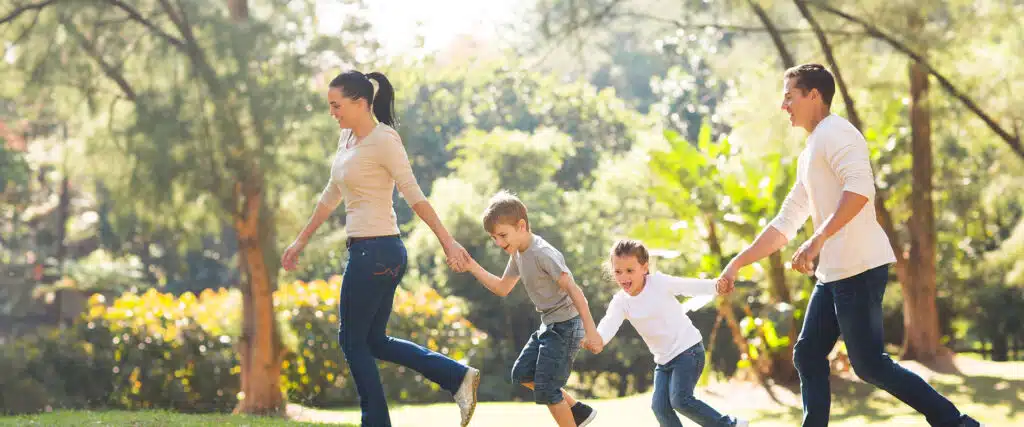 family outdoors