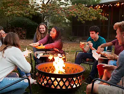 Enjoying the firepit