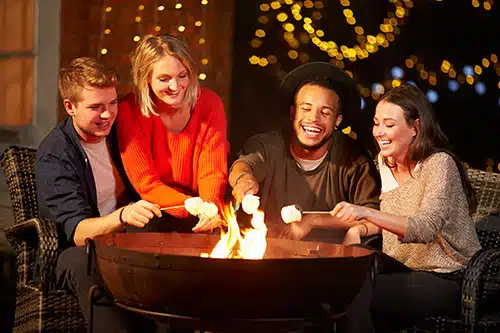 marshmallows on the firepit